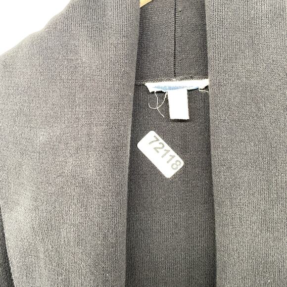 EILEEN FISHER Sweater S Cozy Organic Cotton Cardigan Shawl Open Front Gray - Picture 12 of 12